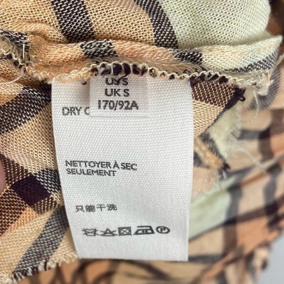 Free People Pacific Dawn Plaid Shirt Drawstring Size Small Brown Boho Top Button - Picture 8 of 11